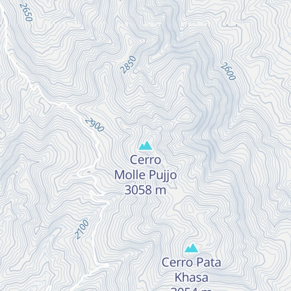 Map of Cerro Molle Pujjo
