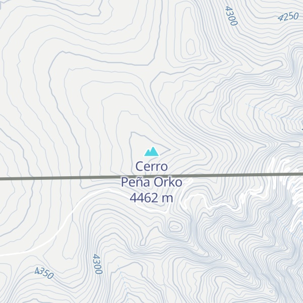 Map of Cerro Peña Orko