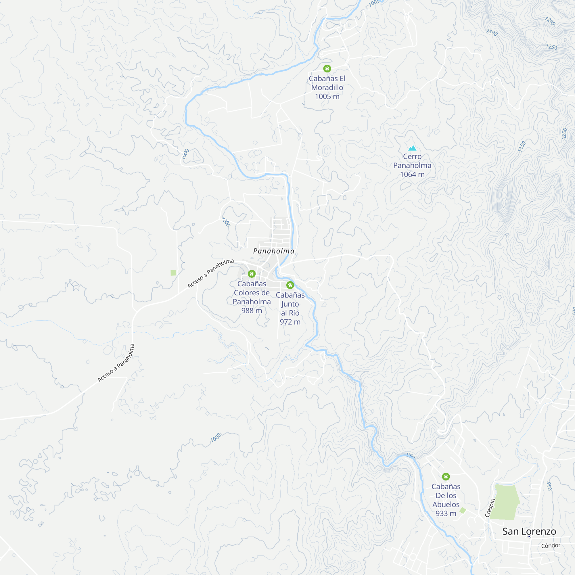 Cabañas del Artesano map