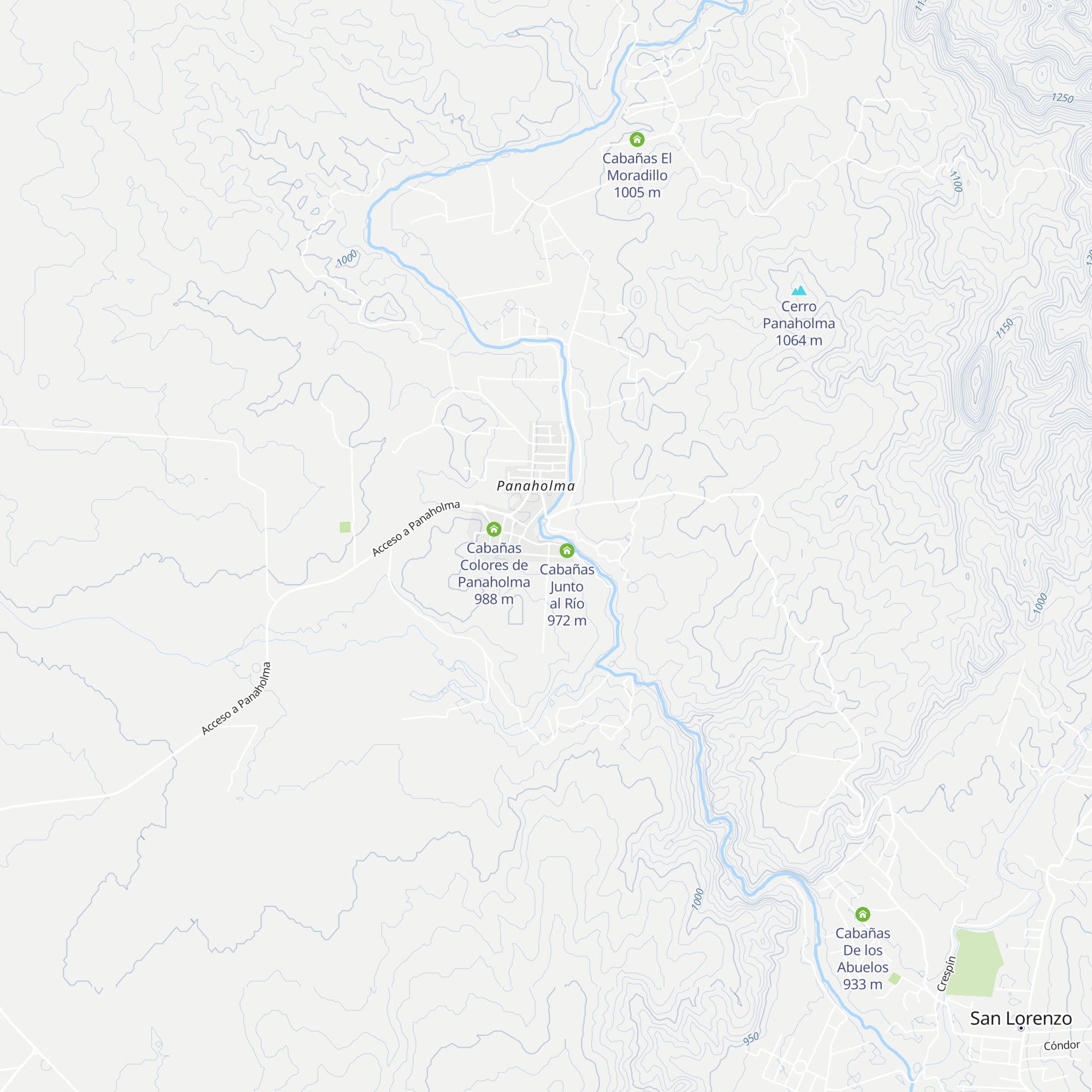 Cabañas Guathemoc map