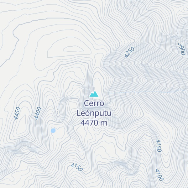 Map of Cerro Leónputu