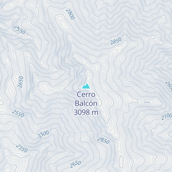 Map of Cerro Balcón