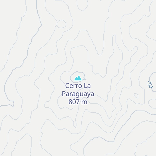 Map of Cerro La Paraguaya