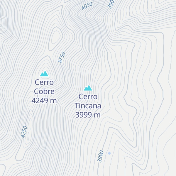 Map of Cerro Tincana
