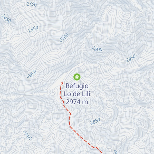 Map of Refugio Lo de Lili