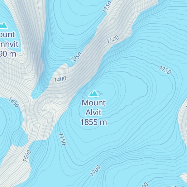 Map of Mount Alvit