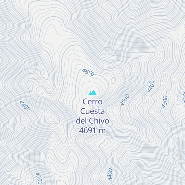 Map of Cerro Cuesta del Chivo