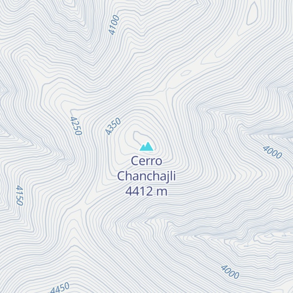 Map of Cerro Chanchajli