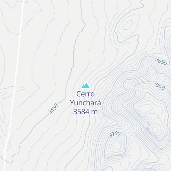 Map of Cerro Yunchará
