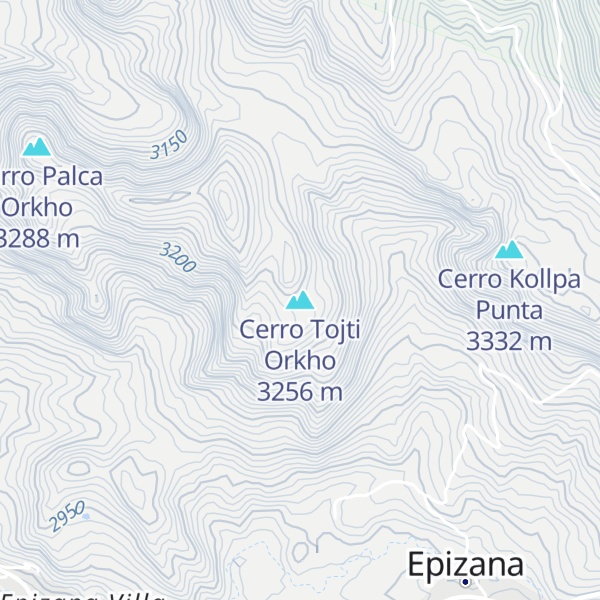 Map of Cerro Tojti Orkho