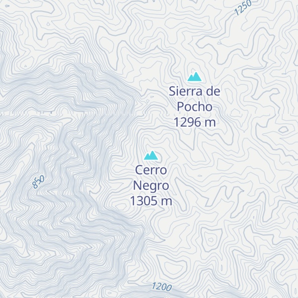 Map of Cerro Agua de las Rosas
