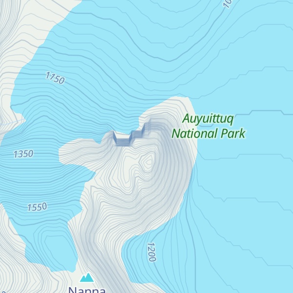 Map of Breidablik Peak