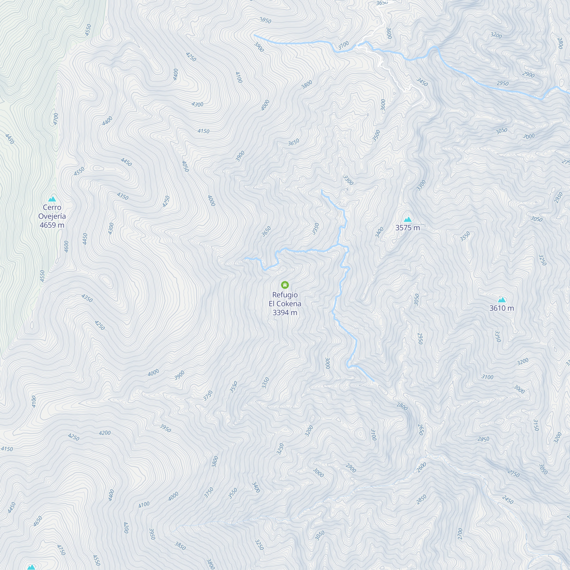 Refugio El Cokena map