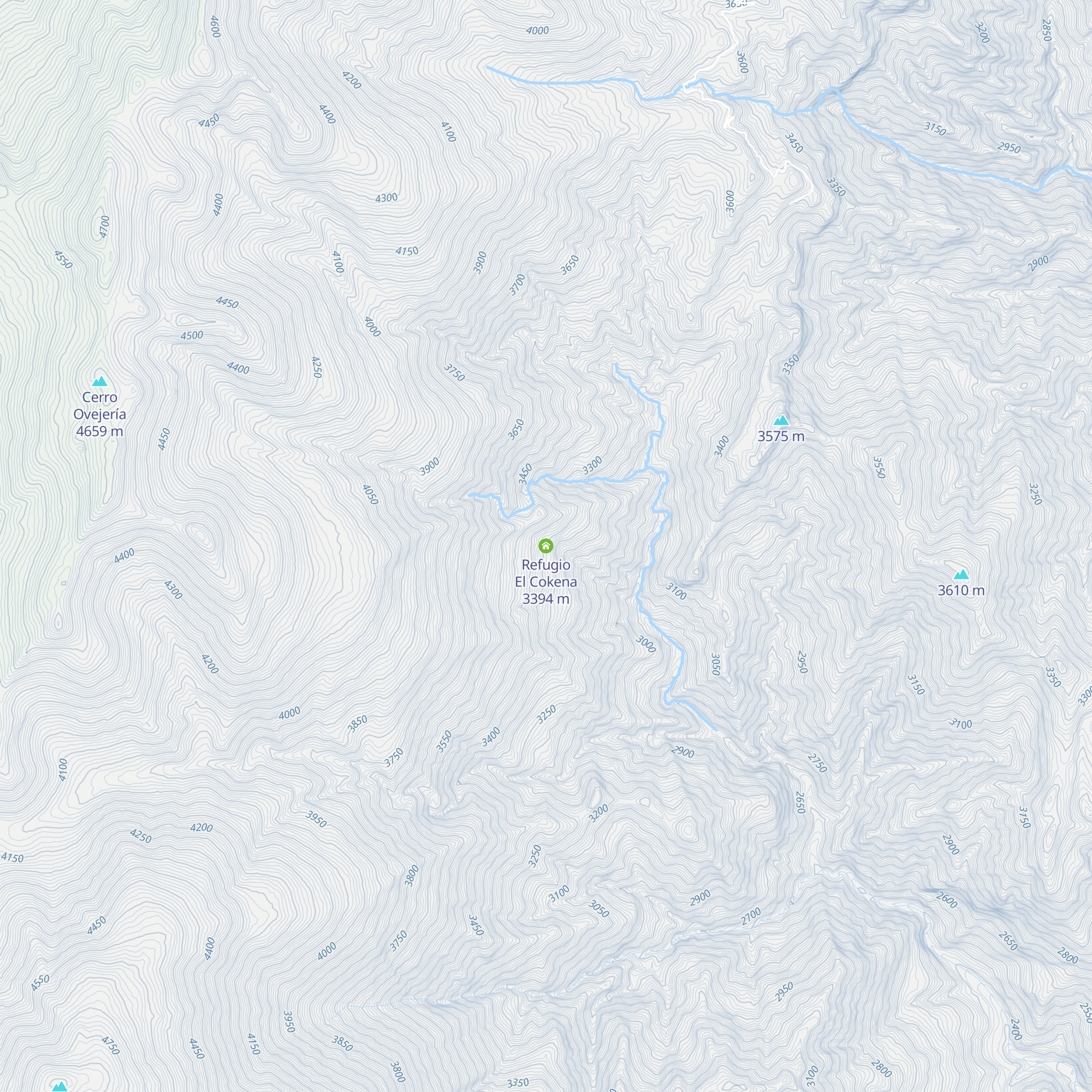 Refugio El Cokena map
