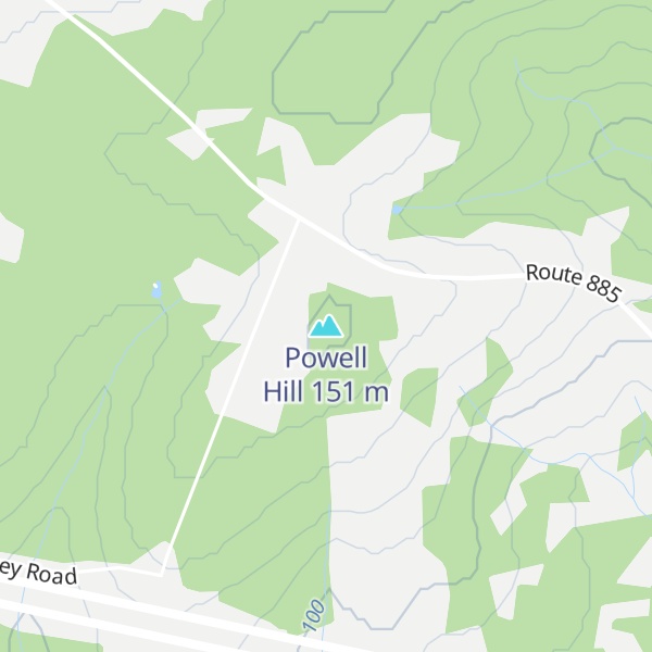 Map of Powell Hill