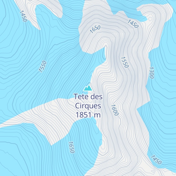 Map of Tete des Cirques