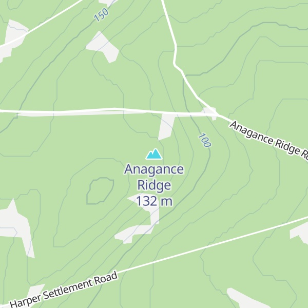 Map of Anagance Ridge