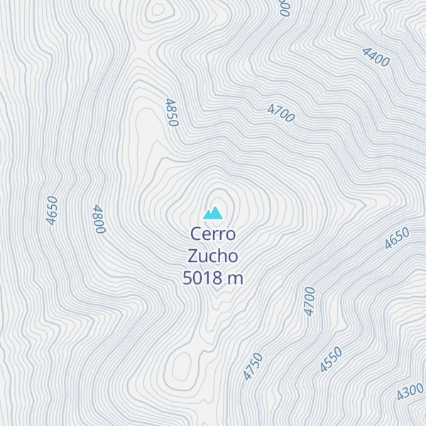 Map of Cerro Zucho