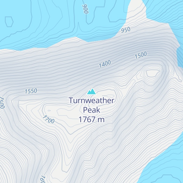 Map of Turnweather Peak