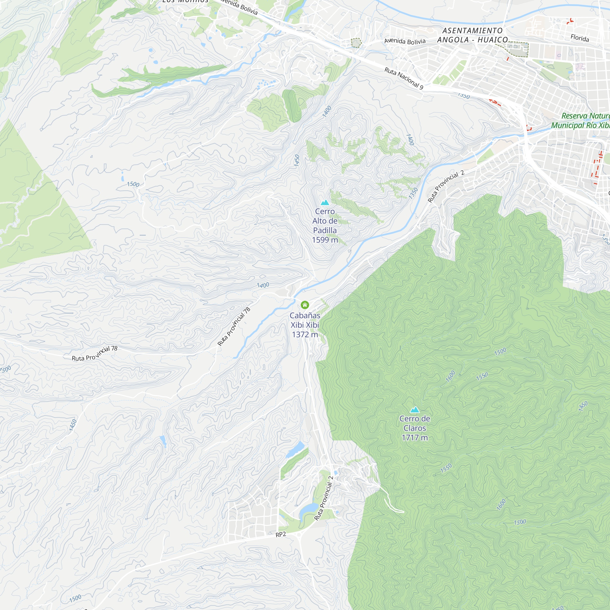Cabañas Xibi Xibi map