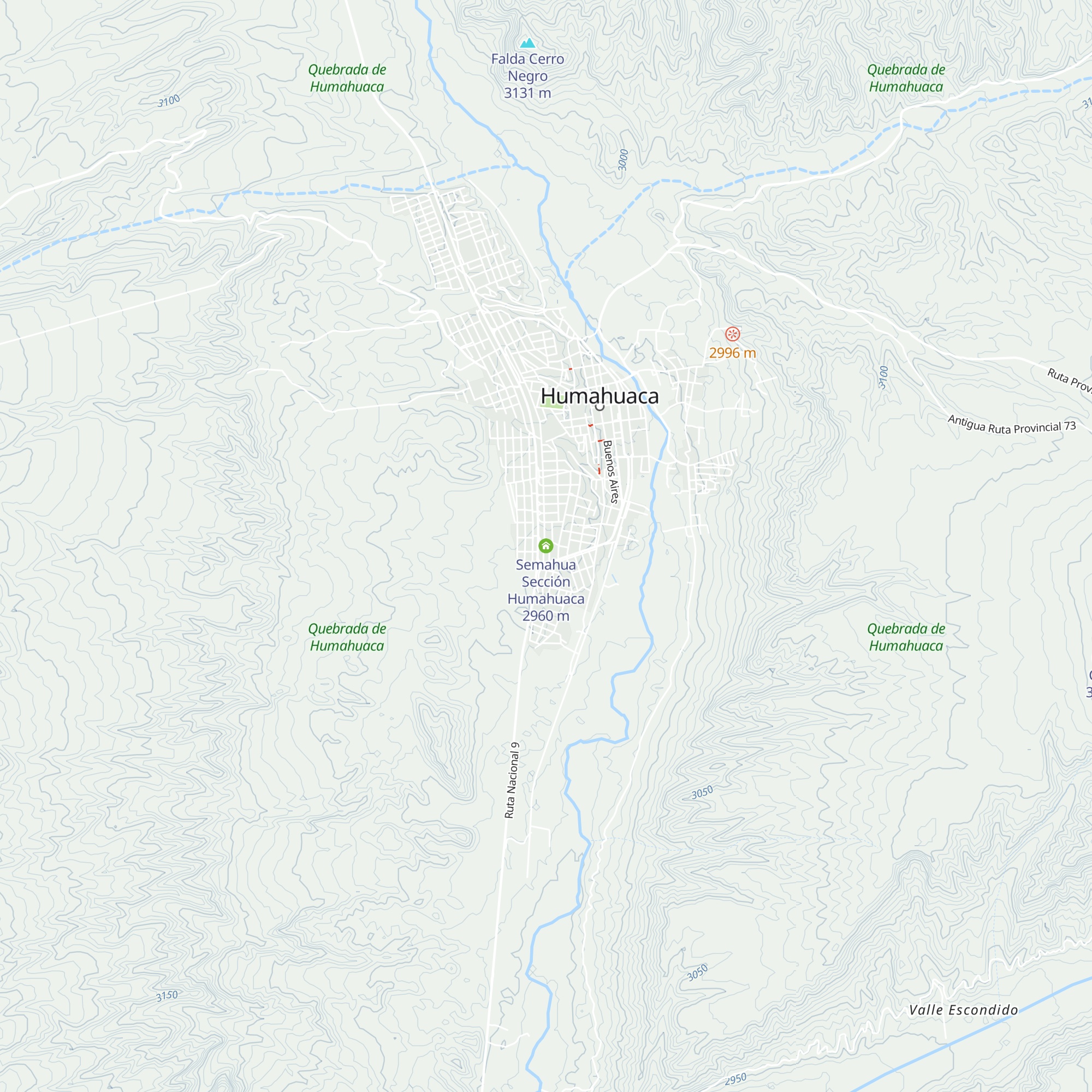 Semahua Sección Humahuaca map