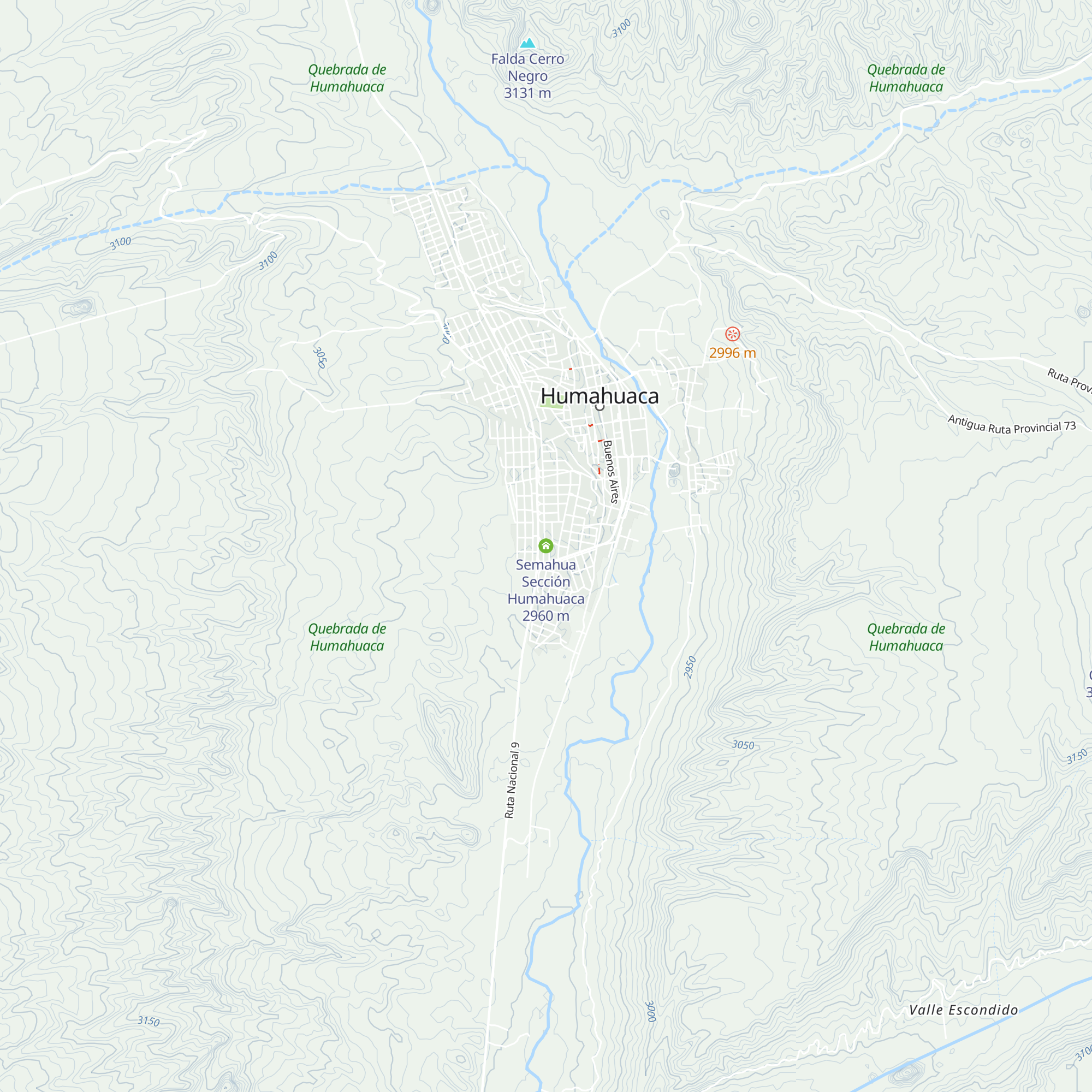 Semahua Sección Humahuaca map