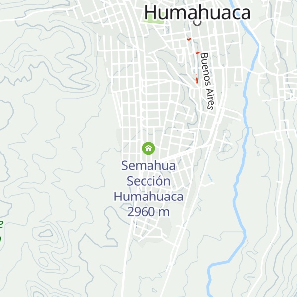 Map of Semahua Sección Humahuaca