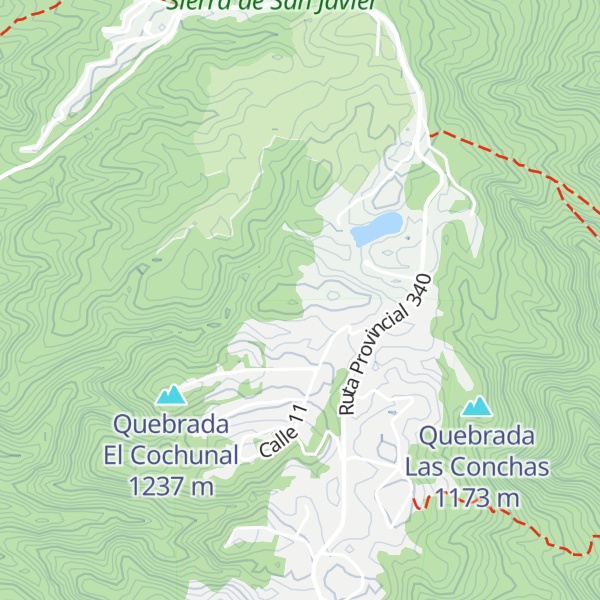 Map of Quebrada Los Espinillos
