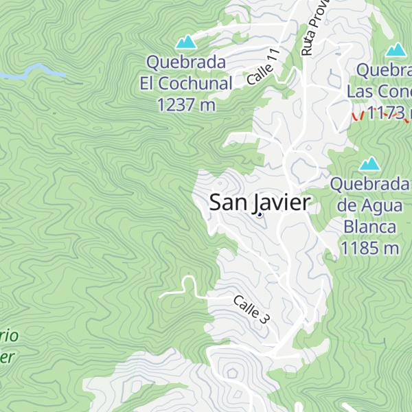 Map of Quebrada de las Mulitas