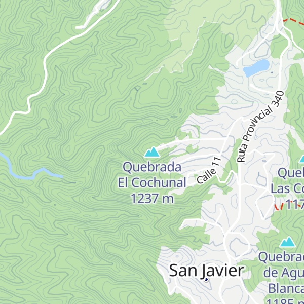 Map of Quebrada El Cochunal