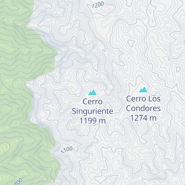 Map of Cerro Singuriente
