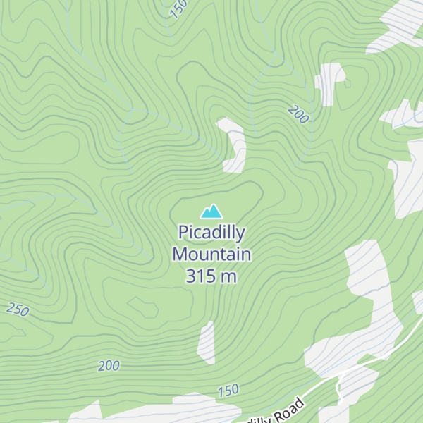 Map of Picadilly Mountain
