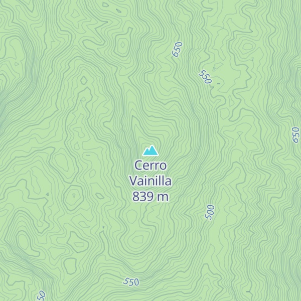 Map of Cerro Vainilla