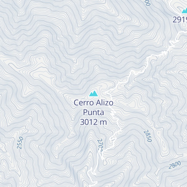 Map of Cerro Alizo Punta