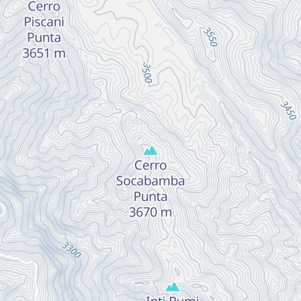Map of Cerro Socabamba Punta