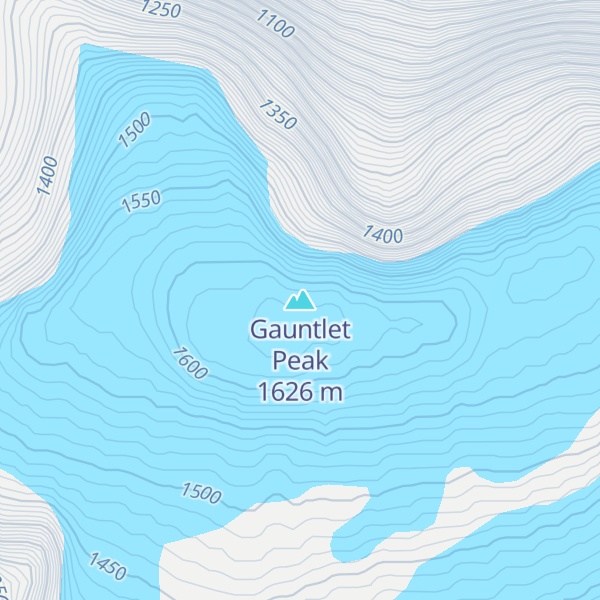 Map of Gauntlet Peak
