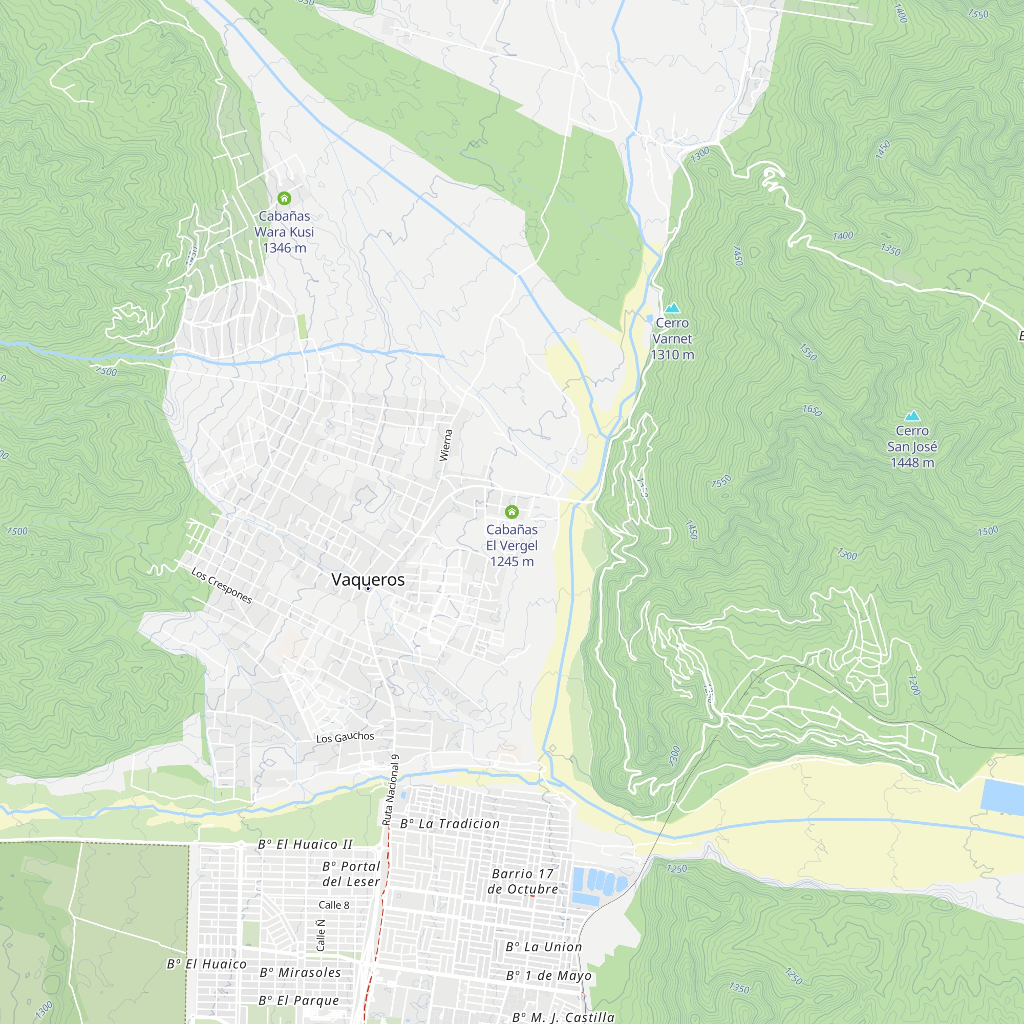 Cabañas El Vergel map
