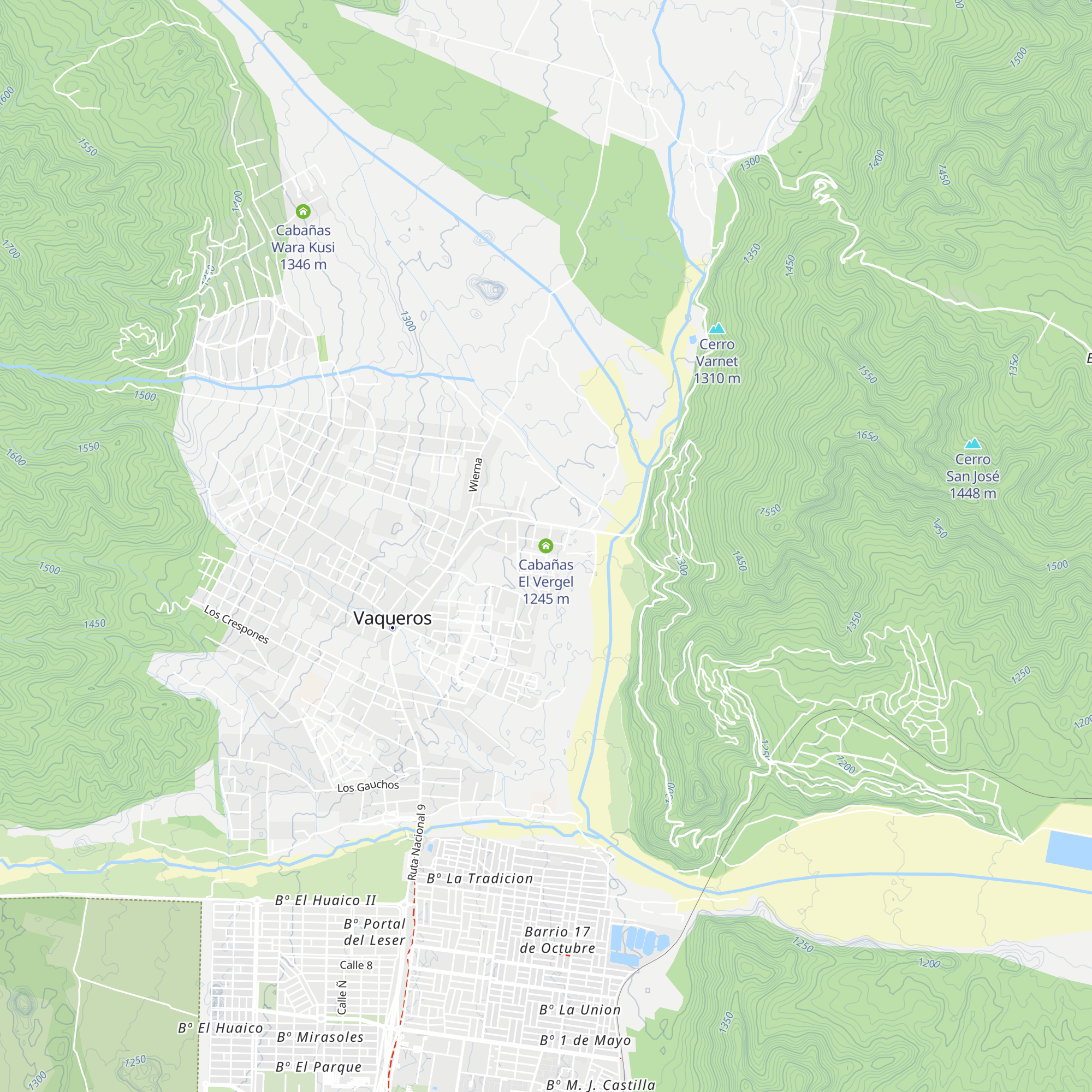 Cabañas El Vergel map