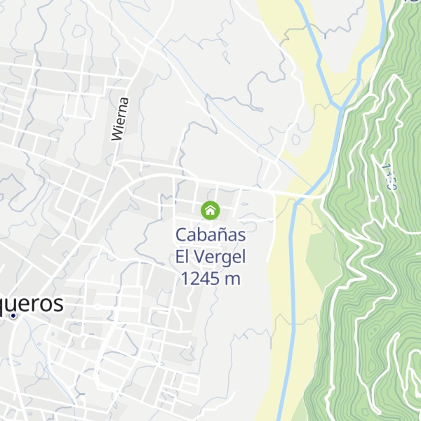 Map of Cabañas El Vergel