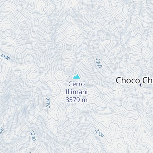 Map of Cerro Illimani