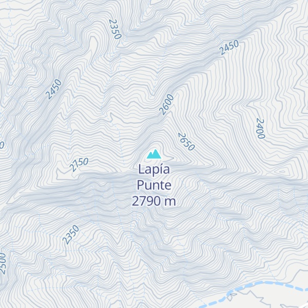 Map of Lapía Punte