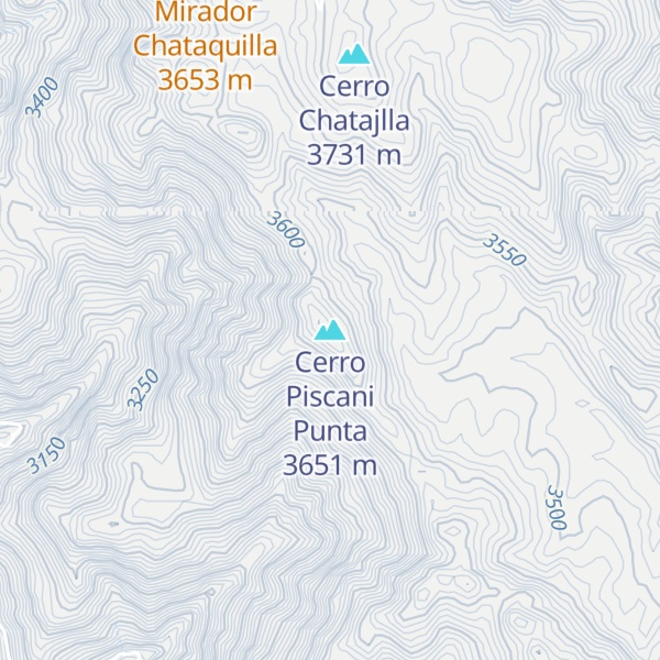 Map of Cerro Piscani Punta