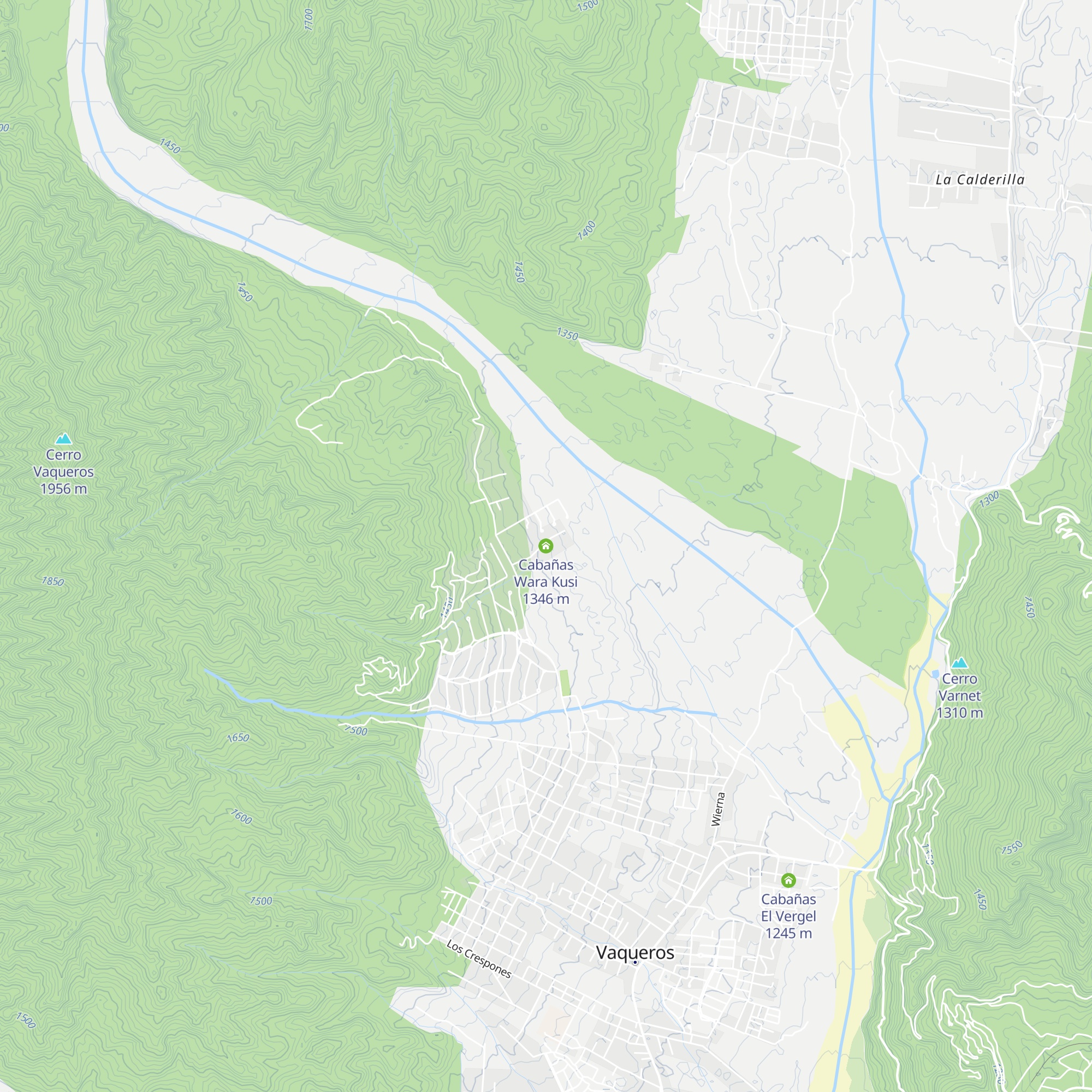 Cabañas Wara Kusi map