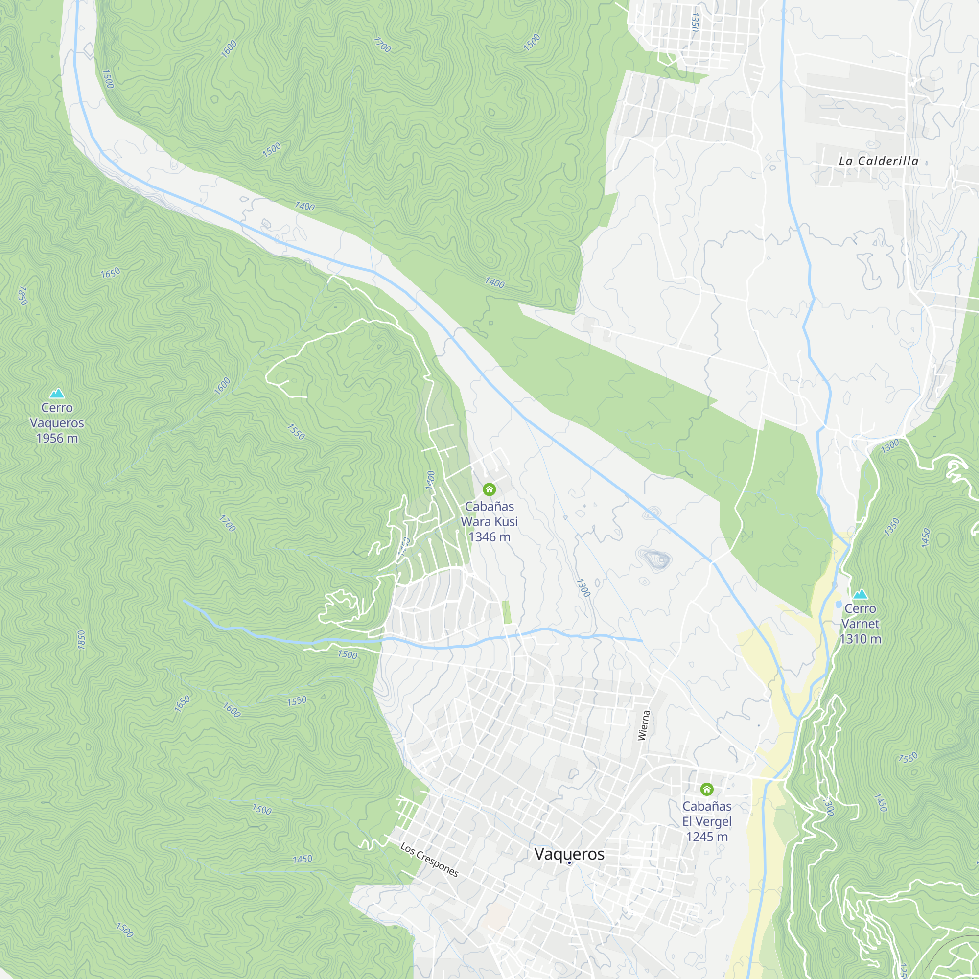 Cabañas Wara Kusi map