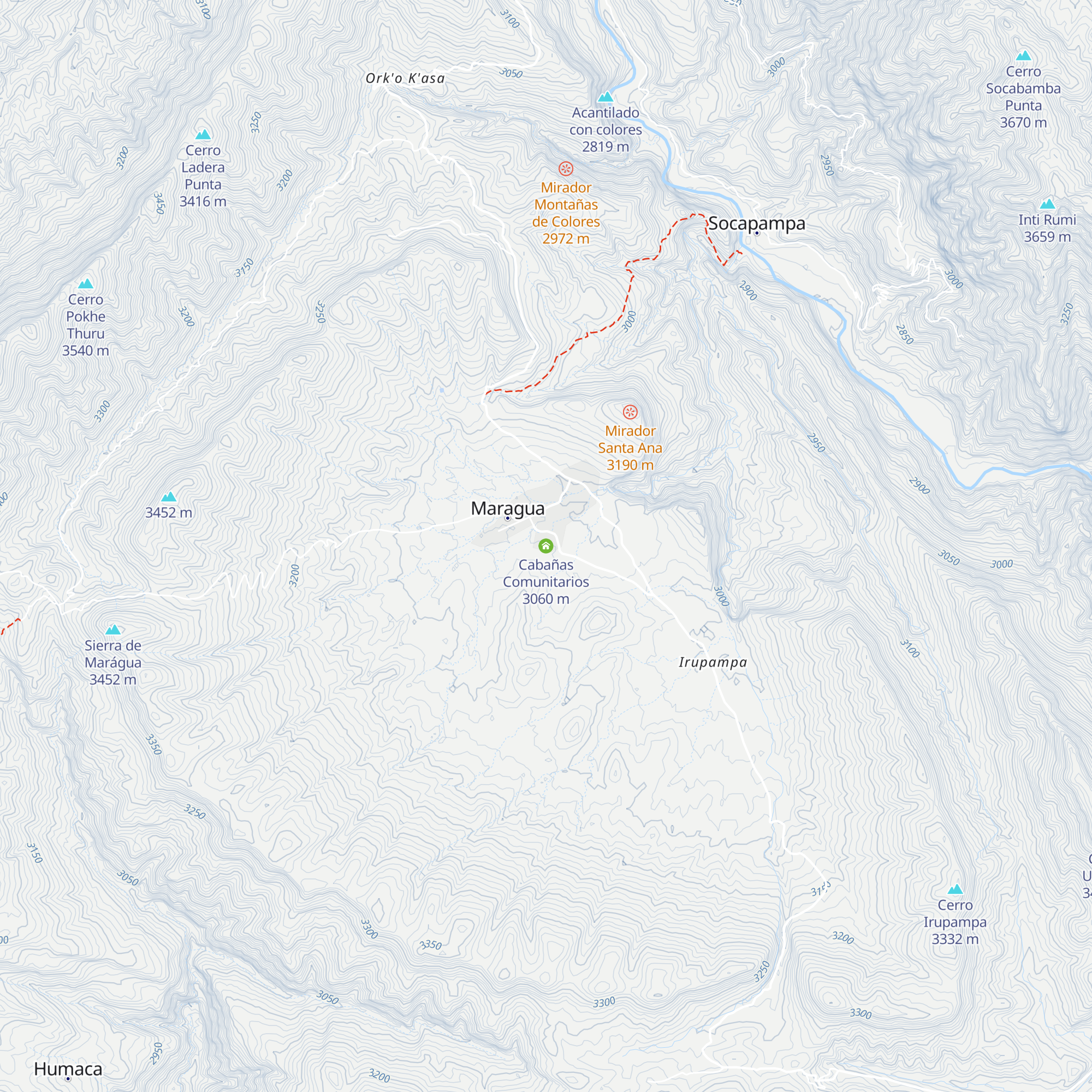 Cabañas Comunitarios map