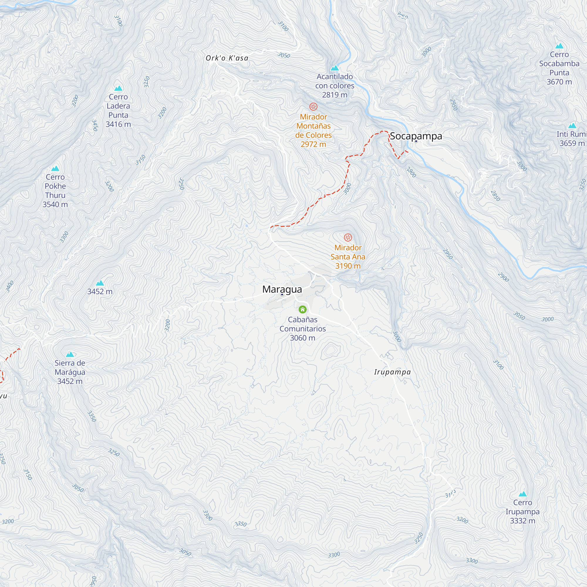 Cabañas Don Basilio map