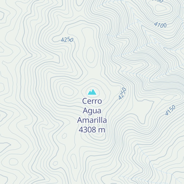 Map of Cerro Agua Amarilla