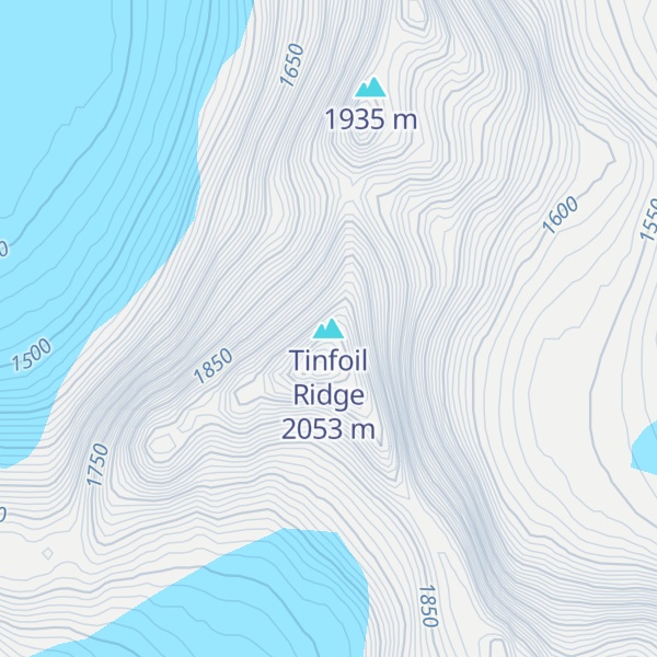 Map of Tinfoil Ridge