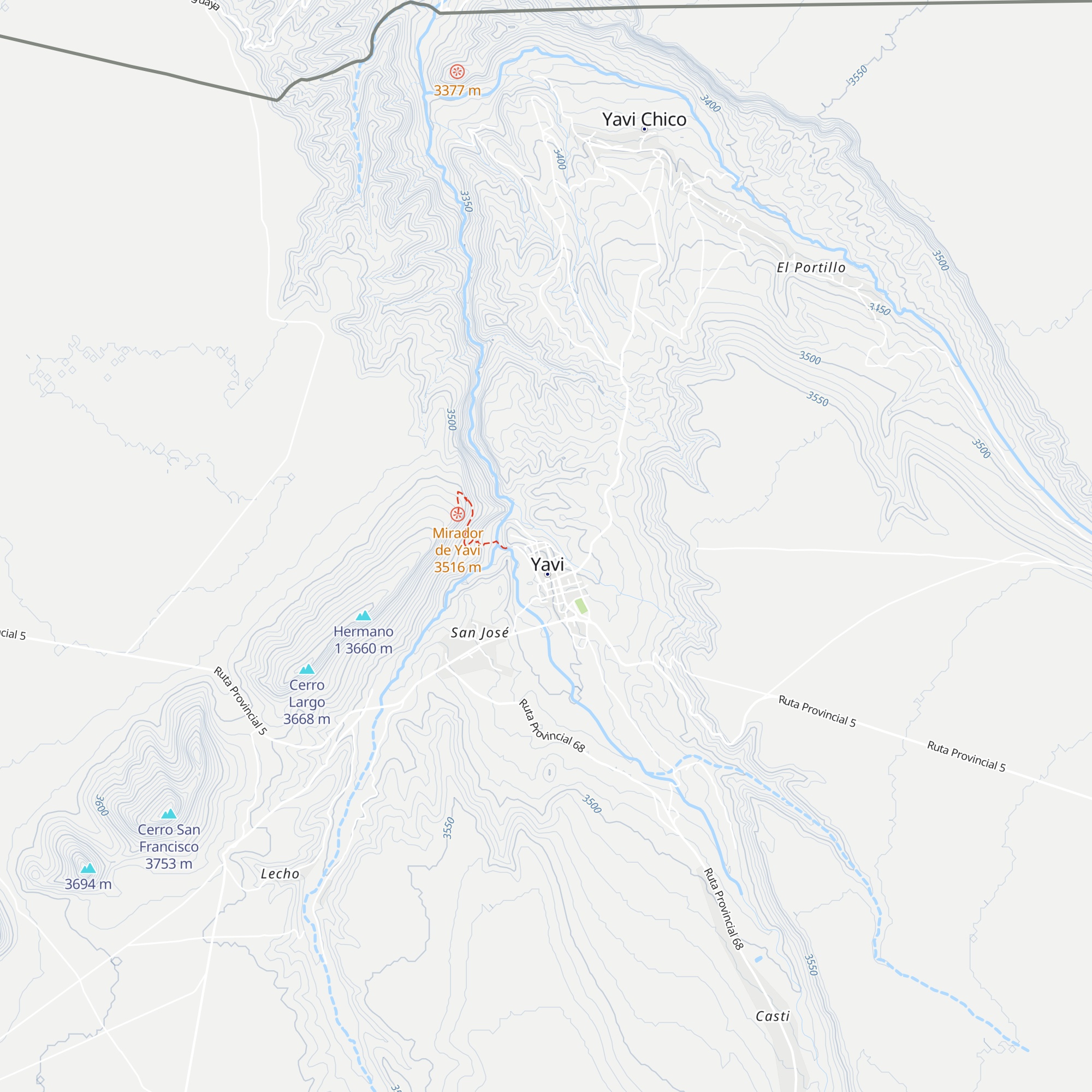 Cabañas de Yavi map