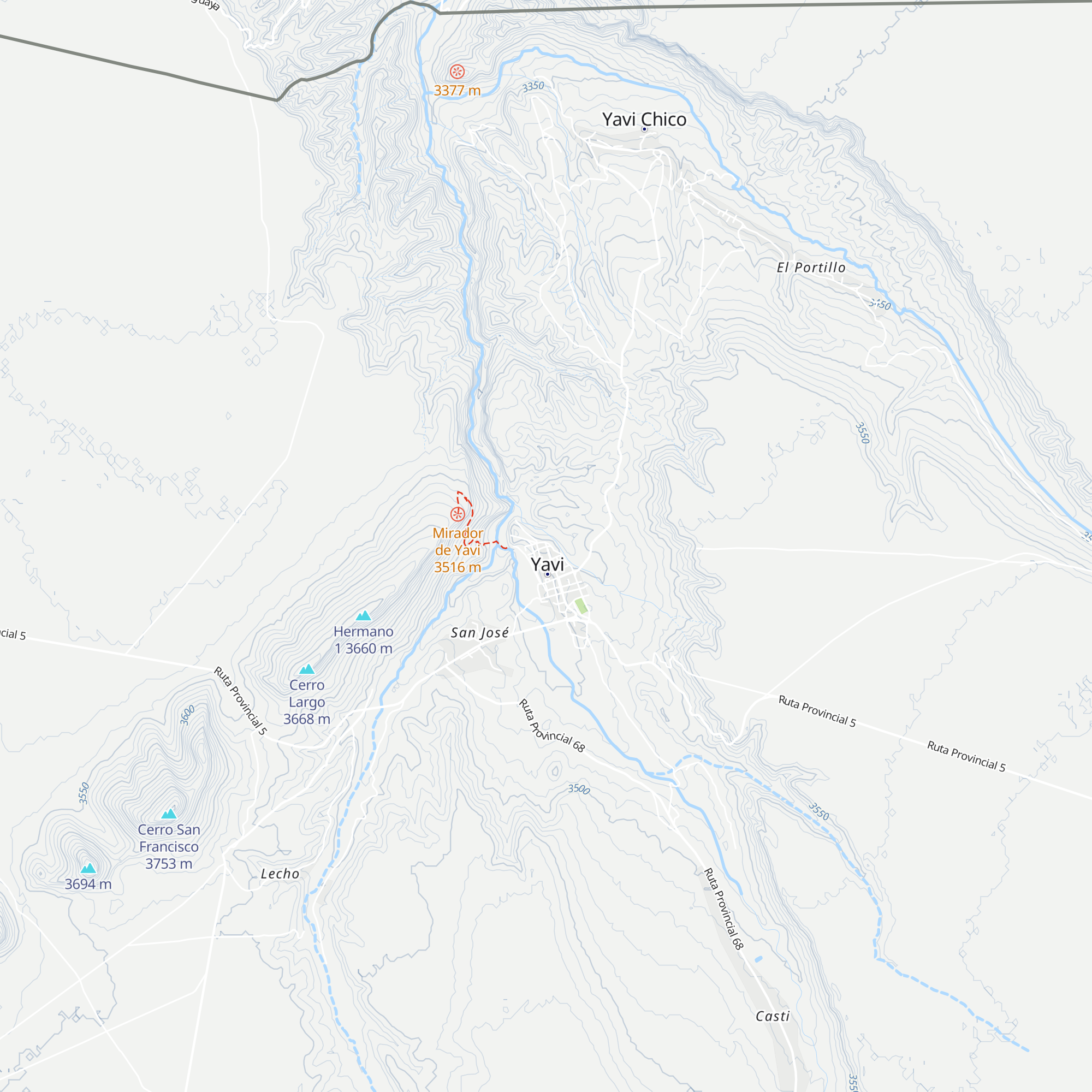Cabañas de Yavi map